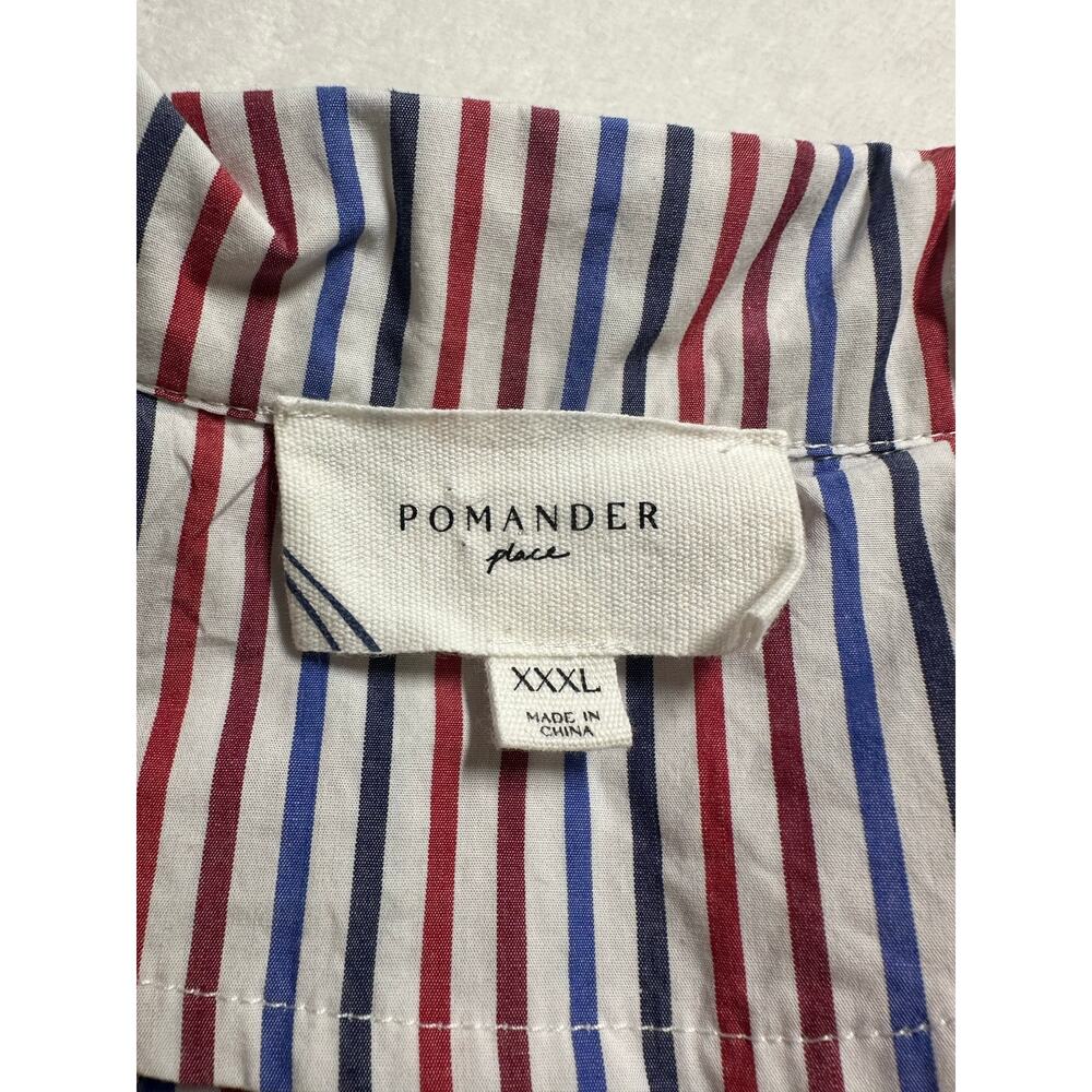 Pomander Place Finn Stripe Red White And Blue Popover Size XXXL Cotton EUC - Picture 5 of 9
